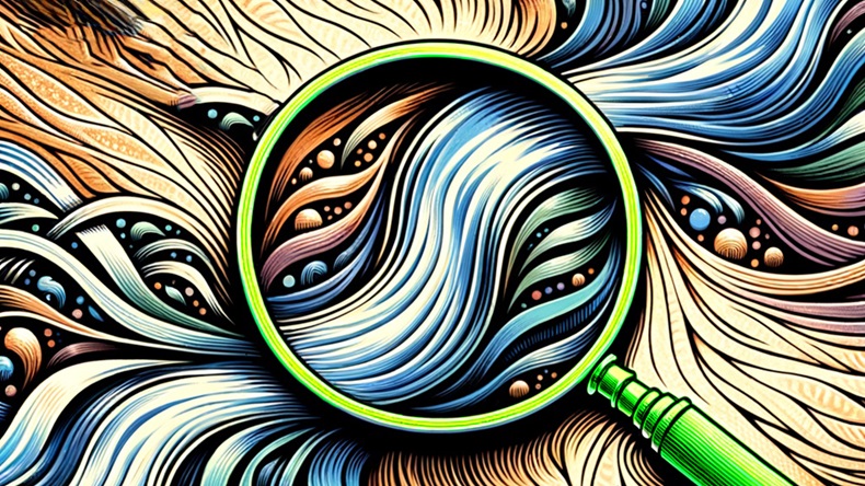 swirling Magnifying glass