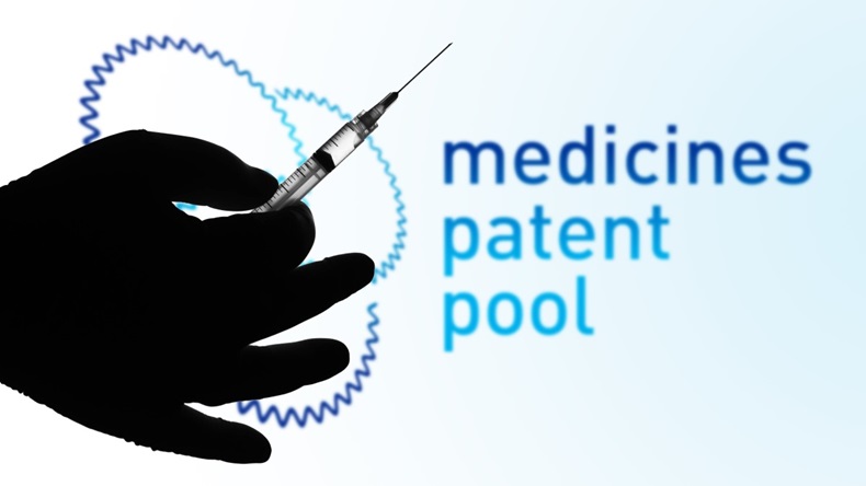 MPP Medicines Patent Pool Logo Hand Syringe