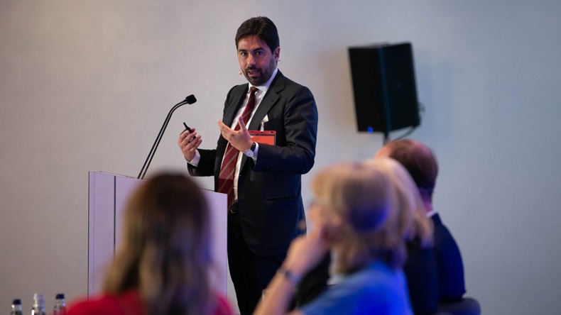 Sergio Napolitano speaking at Medicines for Europe's 22nd Regulatory Affairs and Pharmacovigilance Conference
