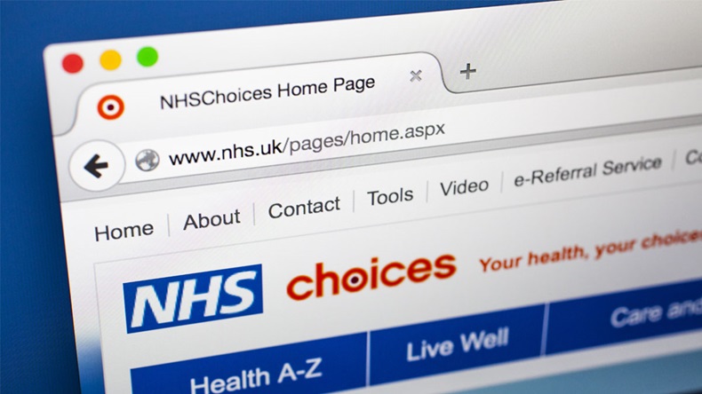 LONDON, UK - OCTOBER 21ST 2015: The homepage of the official National Health Service website, on 21st October 2015.