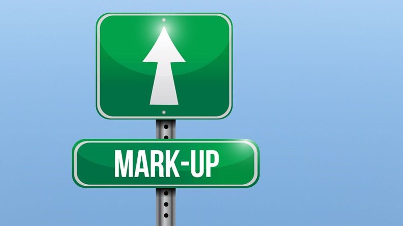mark up road sign illustration design over a white background - Illustration 
