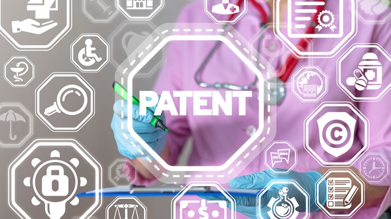 Patent Health Care Pharmaceuticals Innovation concept.