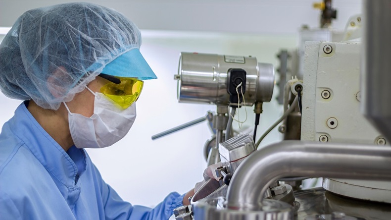 technician in pharmaceutical factory