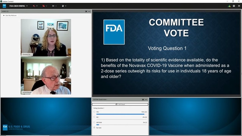 FDA vaccines advisory committee meeting screenshot