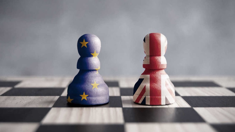 Brexit chess strategy concept
