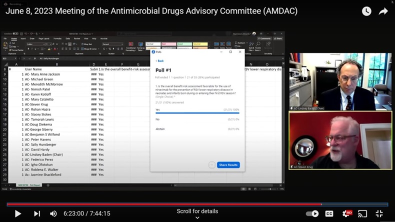 FDA AMDAC meeting screenshot