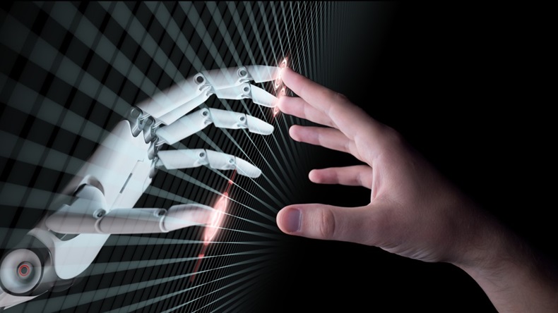 AI and human hand
