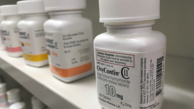 OxyContin on a shelf
